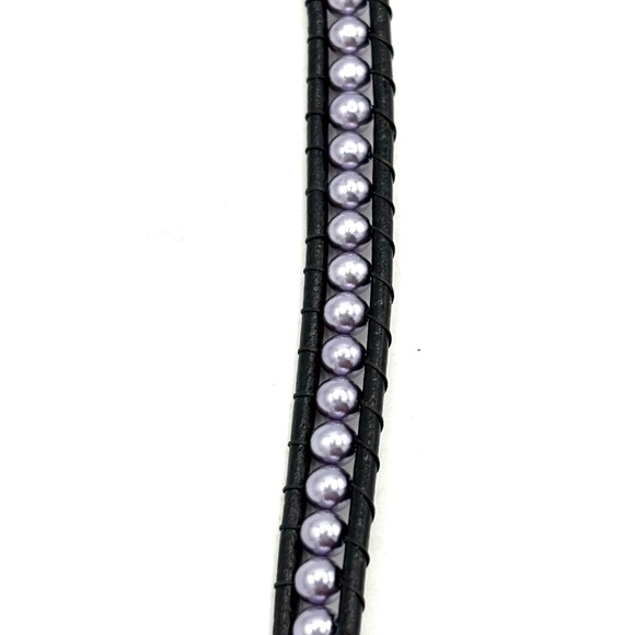 Hand Crafted Boho Purple Pearl Wrap Bracelet - Picture 12 of 12